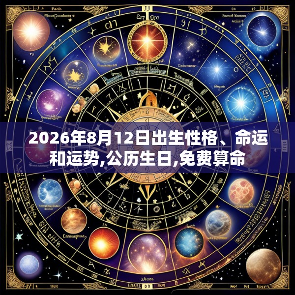 2026年8月12日出生性格、命运和运势,公历生日,免费算命