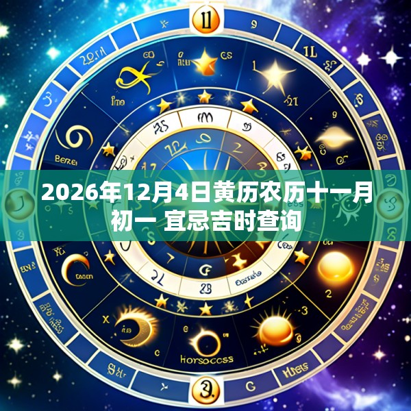 2026年12月4日黄历农历十一月初一 宜忌吉时查询
