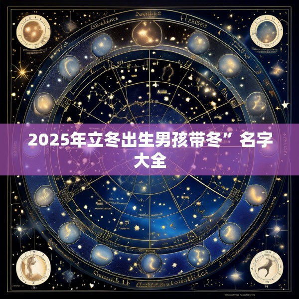 2025年立冬出生男孩带冬”名字大全