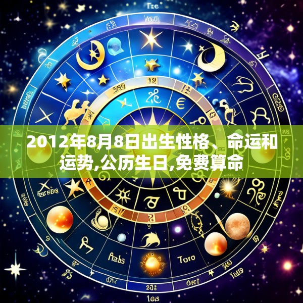 2012年8月8日出生性格、命运和运势,公历生日,免费算命