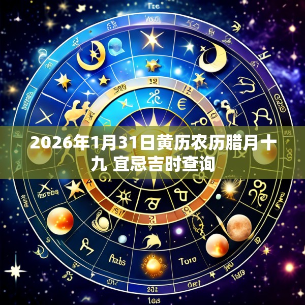 2026年1月31日黄历农历腊月十九 宜忌吉时查询