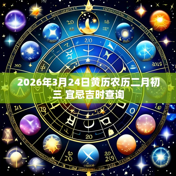 2026年3月24日黄历农历二月初三 宜忌吉时查询