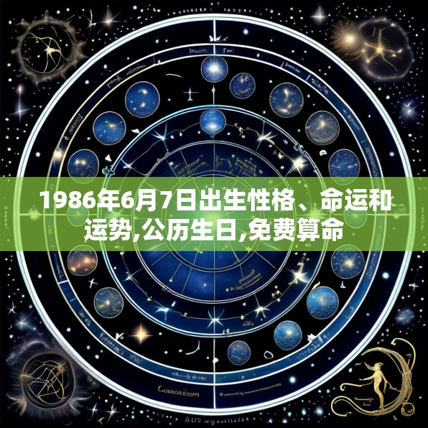 1986年6月7日出生性格、命运和运势,公历生日,免费算命