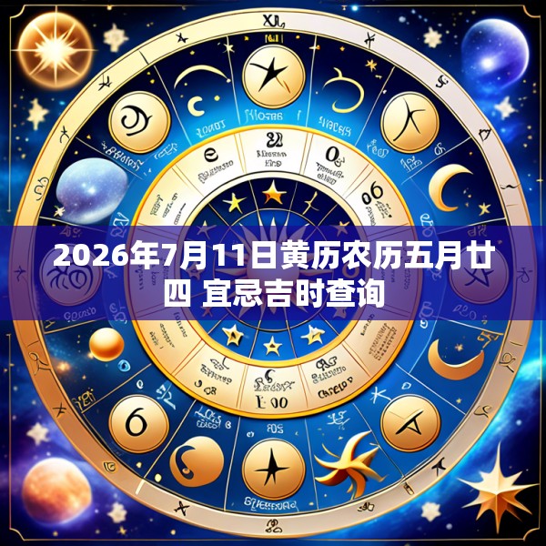 2026年7月11日黄历农历五月廿四 宜忌吉时查询