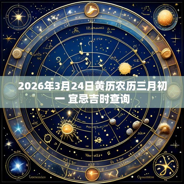 2026年3月24日黄历农历三月初一 宜忌吉时查询