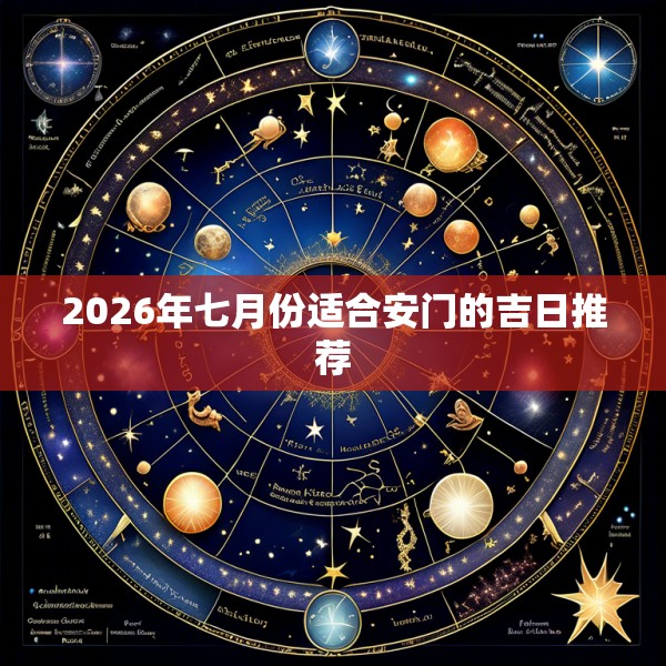 2026年七月份适合安门的吉日推荐