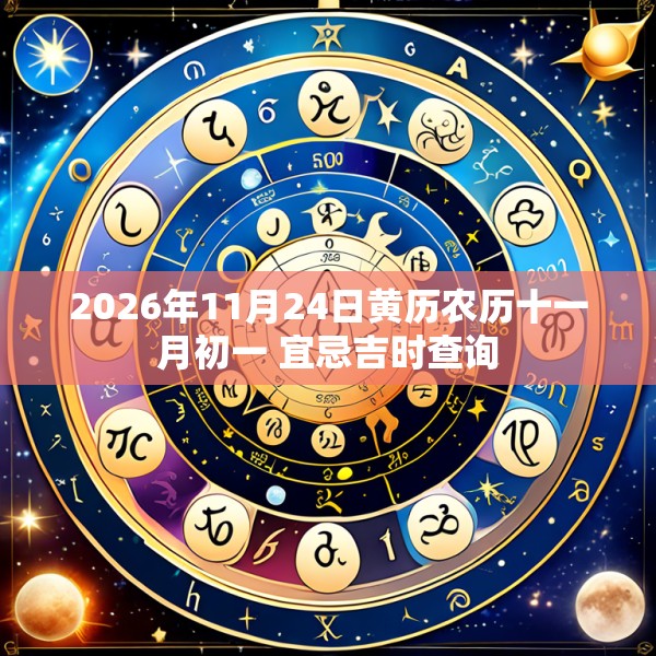 2026年11月24日黄历农历十一月初一 宜忌吉时查询