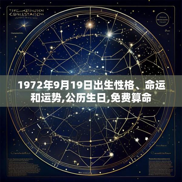 1972年9月19日出生性格、命运和运势,公历生日,免费算命