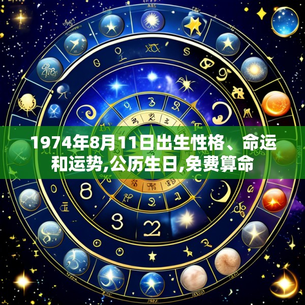 1974年8月11日出生性格、命运和运势,公历生日,免费算命
