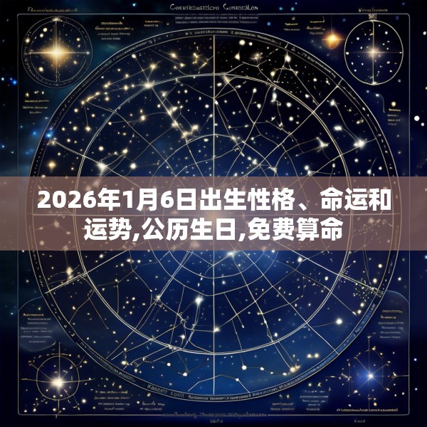 2026年1月6日出生性格、命运和运势,公历生日,免费算命