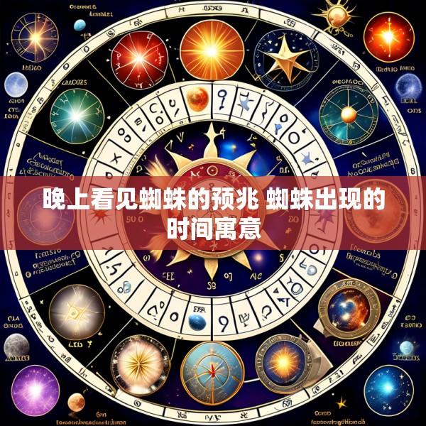 晚上看见蜘蛛的预兆 蜘蛛出现的时间寓意