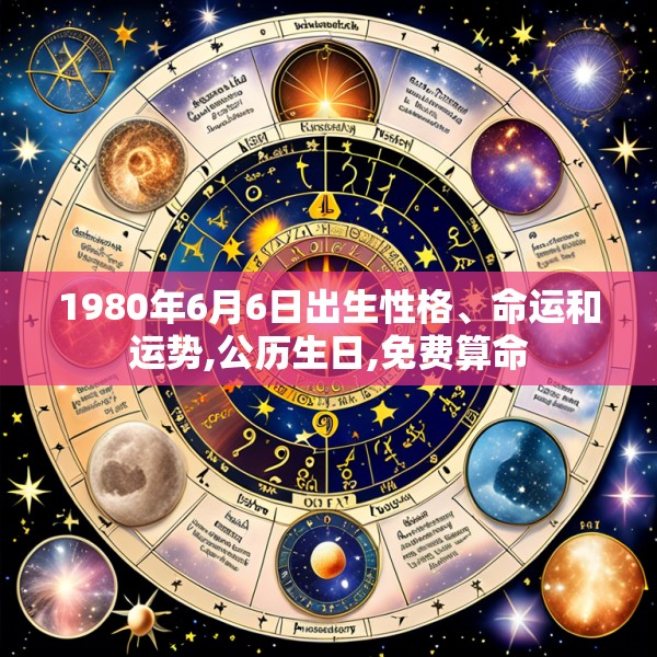 1980年6月6日出生性格、命运和运势,公历生日,免费算命