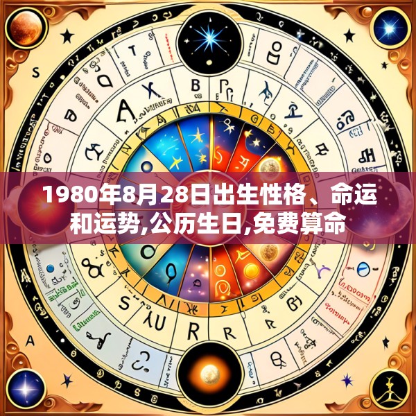 1980年8月28日出生性格、命运和运势,公历生日,免费算命