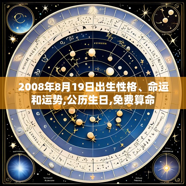2008年8月19日出生性格、命运和运势,公历生日,免费算命