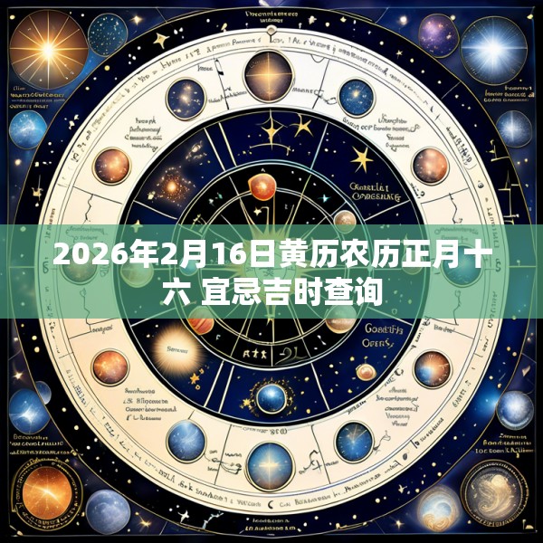 2026年2月16日黄历农历正月十六 宜忌吉时查询
