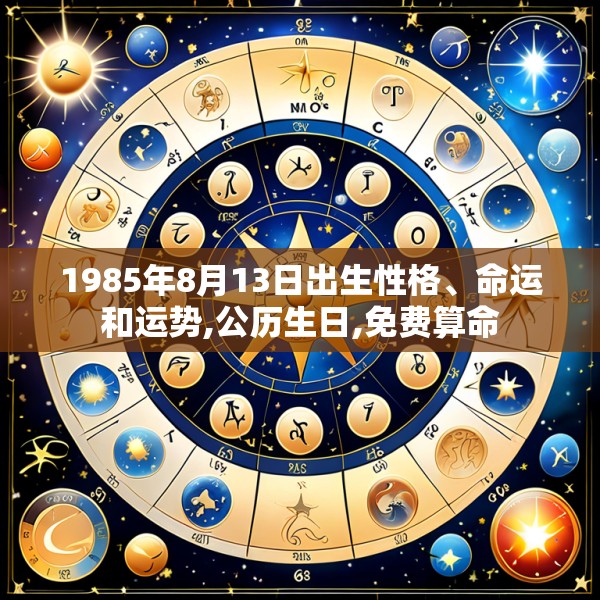 1985年8月13日出生性格、命运和运势,公历生日,免费算命