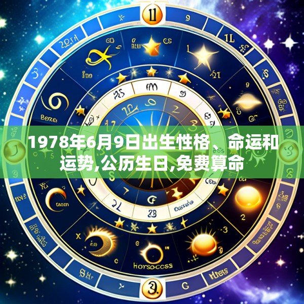 1978年6月9日出生性格、命运和运势,公历生日,免费算命