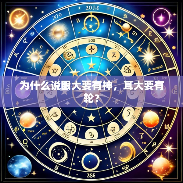 为什么说眼大要有神,耳大要有轮?