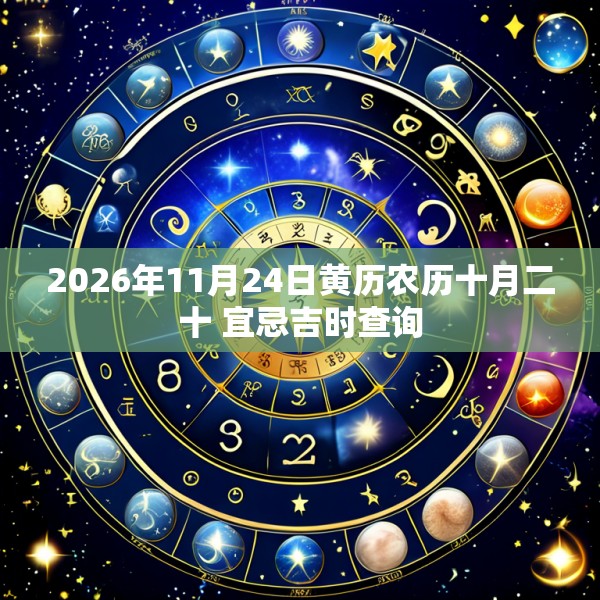 2026年11月24日黄历农历十月二十 宜忌吉时查询