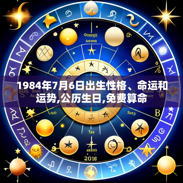 1984年7月6日出生性格、命运和运势,公历生日,免费算命
