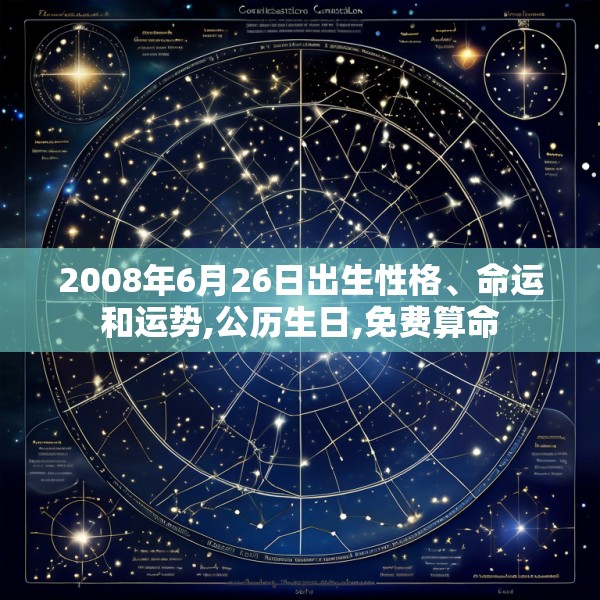 2008年6月26日出生性格、命运和运势,公历生日,免费算命