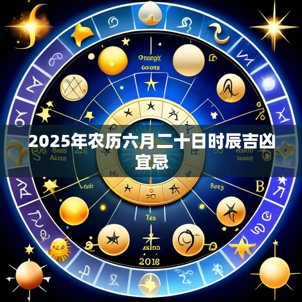 2025年农历六月二十日时辰吉凶宜忌