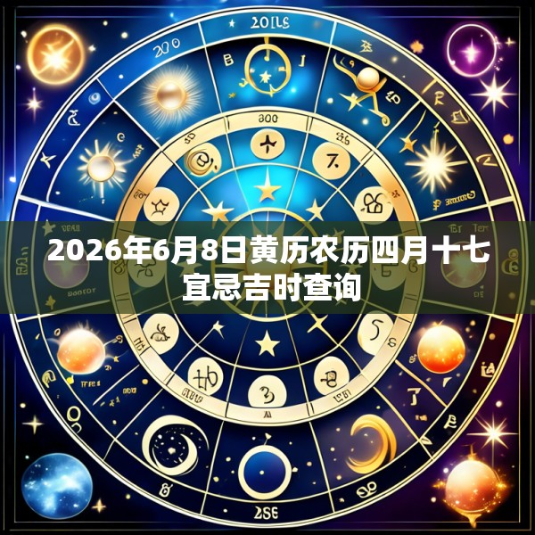 2026年6月8日黄历农历四月十七 宜忌吉时查询