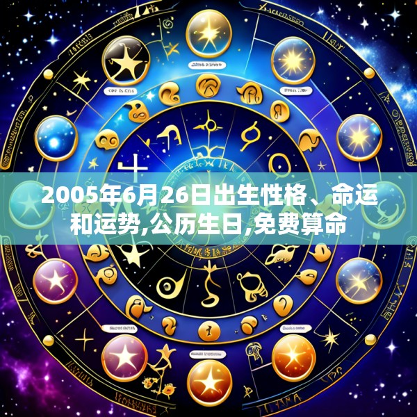 2005年6月26日出生性格、命运和运势,公历生日,免费算命