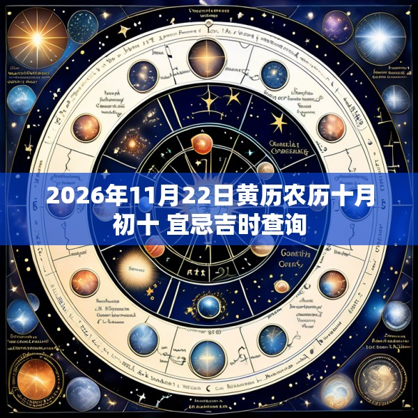 2026年11月22日黄历农历十月初十 宜忌吉时查询