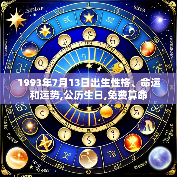 1993年7月13日出生性格、命运和运势,公历生日,免费算命