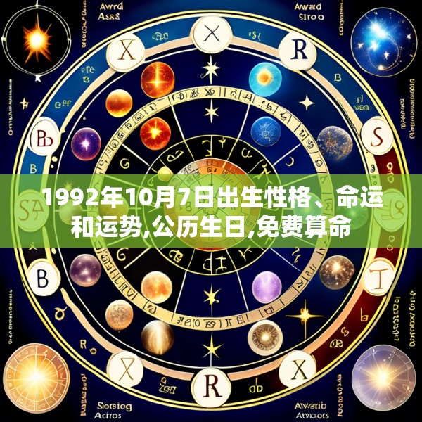 1992年10月7日出生性格、命运和运势,公历生日,免费算命