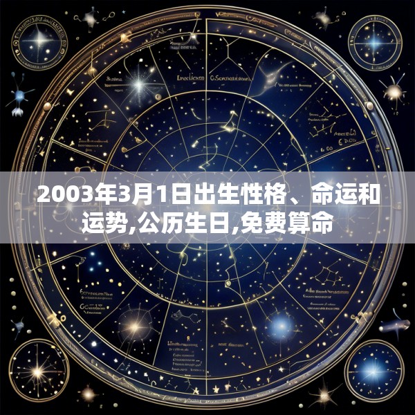 2003年3月1日出生性格、命运和运势,公历生日,免费算命
