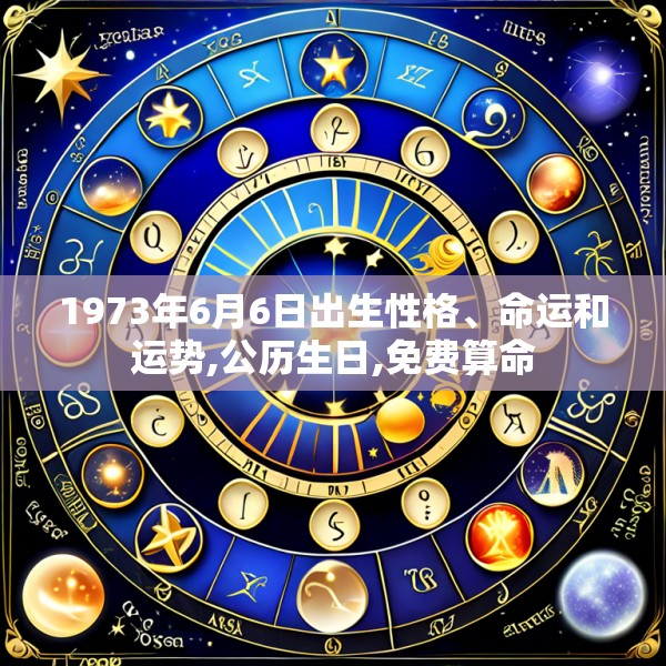 1973年6月6日出生性格、命运和运势,公历生日,免费算命