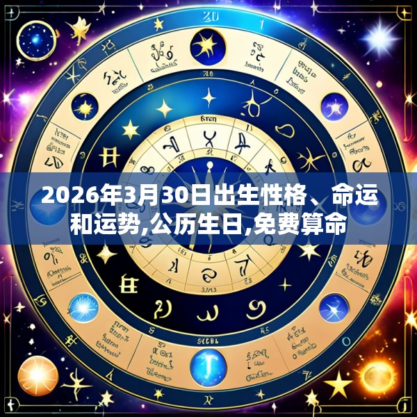 2026年3月30日出生性格、命运和运势,公历生日,免费算命
