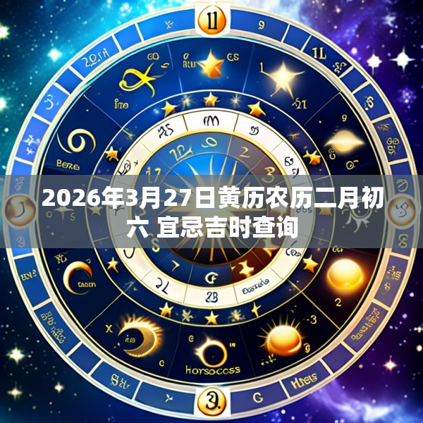 2026年3月27日黄历农历二月初六 宜忌吉时查询