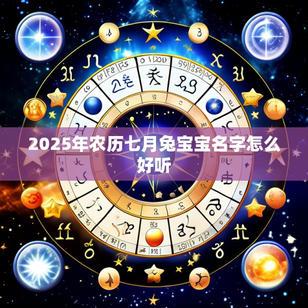 2025年农历七月兔宝宝名字怎么好听