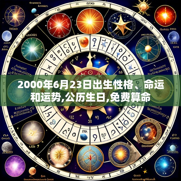 2000年6月23日出生性格、命运和运势,公历生日,免费算命