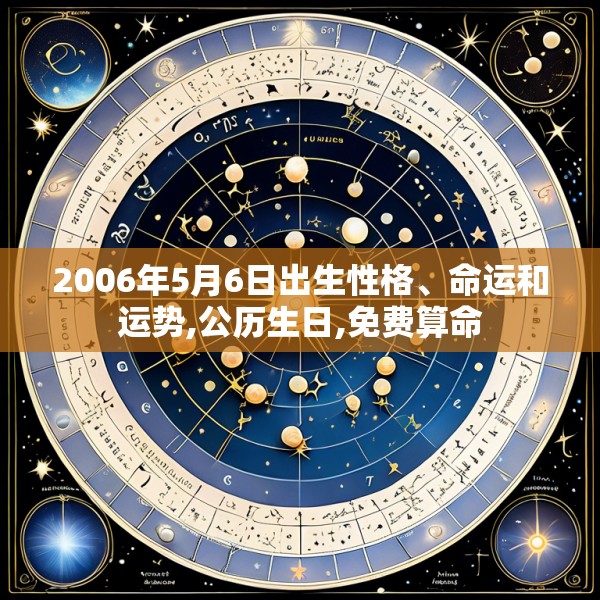 2006年5月6日出生性格、命运和运势,公历生日,免费算命