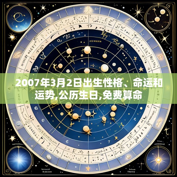 2007年3月2日出生性格、命运和运势,公历生日,免费算命