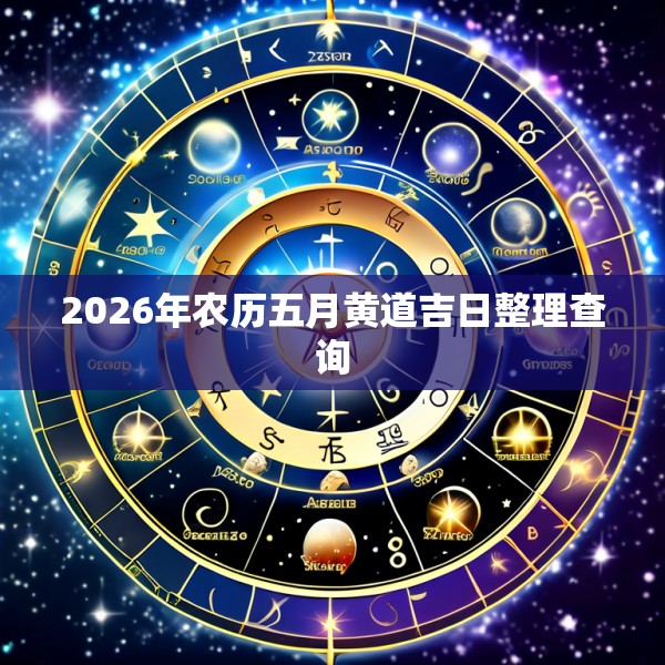 2026年农历五月黄道吉日整理查询