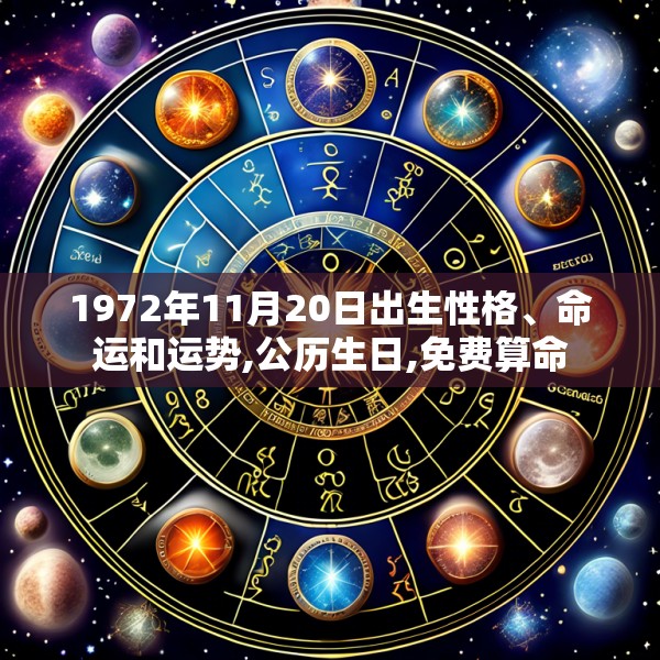 1972年11月20日出生性格、命运和运势,公历生日,免费算命