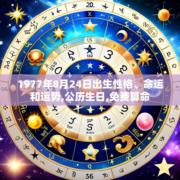 1977年8月24日出生性格、命运和运势,公历生日,免费算命