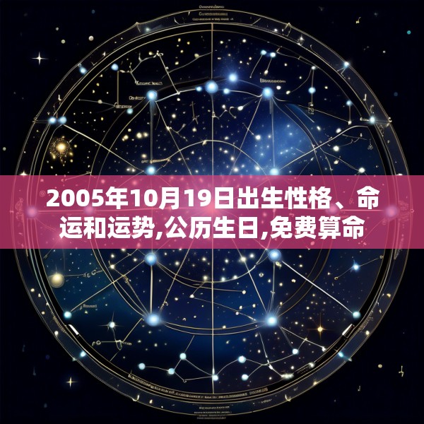 2005年10月19日出生性格、命运和运势,公历生日,免费算命