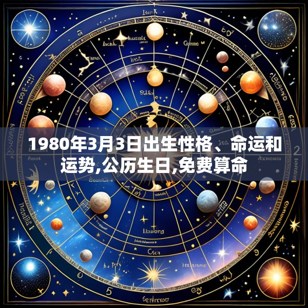 1980年3月3日出生性格、命运和运势,公历生日,免费算命
