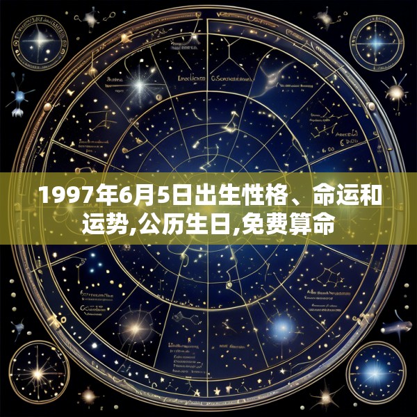 1997年6月5日出生性格、命运和运势,公历生日,免费算命