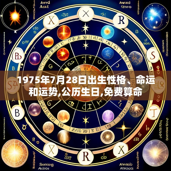 1975年7月28日出生性格、命运和运势,公历生日,免费算命