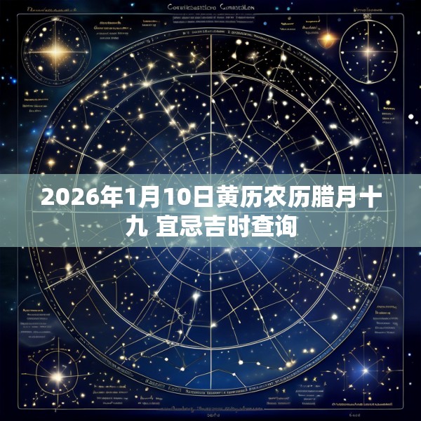 2026年1月10日黄历农历腊月十九 宜忌吉时查询