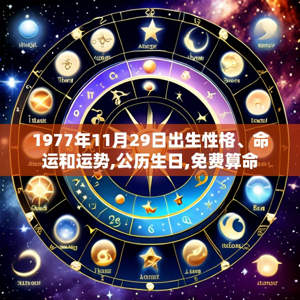 1977年11月29日出生性格、命运和运势,公历生日,免费算命