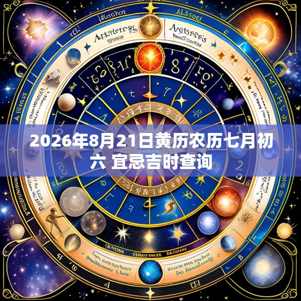 2026年8月21日黄历农历七月初六 宜忌吉时查询