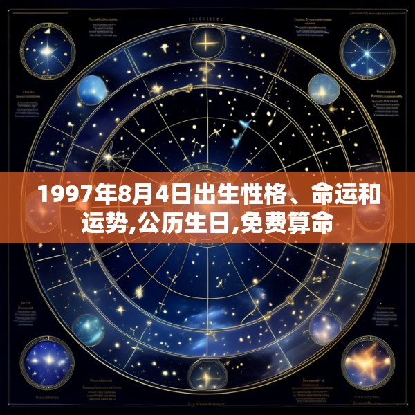 1997年8月4日出生性格、命运和运势,公历生日,免费算命